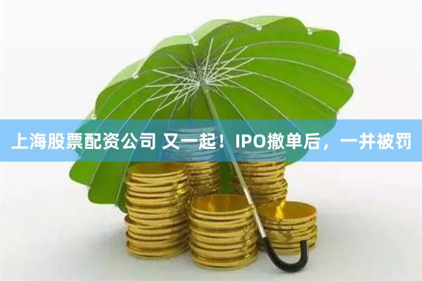 上海股票配资公司 又一起！IPO撤单后，一并被罚