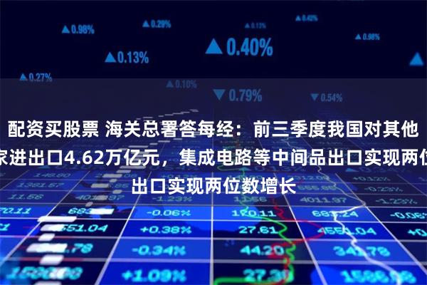 配资买股票 海关总署答每经：前三季度我国对其他金砖国家进出口4.62万亿元，集成电路等中间品出口实现两位数增长